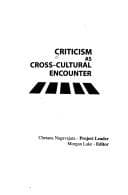 Tapa de Criticism as cross-cultural encounter
