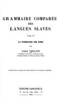 Tapa de Grammaire comparée des langues slaves