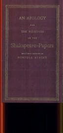 Tapa de An apology for the believers in the Shakspeare-papers which were exhibited in Norfolk Street