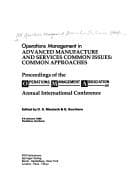 Tapa de Operations management in advanced manufacture and services common issues