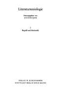 Tapa de Literatursoziologie