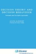 Tapa de Decision Theory and Decision Behaviour
