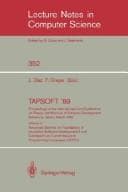 Tapa de Tapsoft "89: Proceedings of the International Joint Conference on Theory and Practice of Software Development Barcelona, Spain, March 1989/Volume 2
