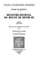Tapa de Registre-journal du règne de Henri III