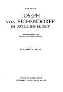 Tapa de Sämtliche Werke des Freiherrn Joseph von Eichendorff