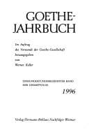 Tapa de Goethe Jahrbuch