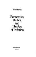 Tapa de Economics, politics and the age of inflation
