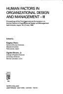 Tapa de Human Factors in Organizational Design and Management III (Proceedings of the Third International Symposium on Human Factors in Organizational Design)