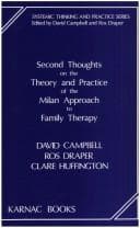 Tapa de Second thoughts on the theory and practice of the Milan approach to family therapy