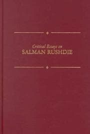 Tapa de Critical essays on Salman Rushdie