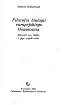 Tapa de Filozofia biologii europejskiego Oświecenia
