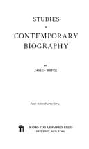 Tapa de Studies in contemporary biography