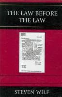 Tapa de The law before the law