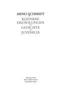 Tapa de Kleinere Erzählungen ; Gedichte ; Juvenilia