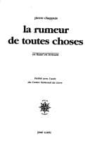 Tapa de La rumeur de toutes choses