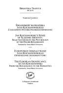 Tapa de Świadomość słowiańska Jana Kochanowskiego