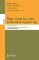 Tapa de Negotiation, auctions, and market engineering
