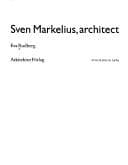 Tapa de Sven Markelius, architect
