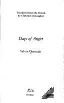 Tapa de Days of Anger (Dedalus Europe 1992-95)