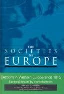 Tapa de Elections in Europe, 1815-1996 (Societies of Europe)