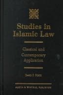 Tapa de Studies in Islamic law