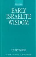 Tapa de Early Israelite wisdom