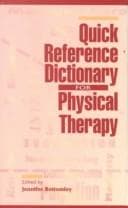 Tapa de Quick Reference Dictionary for Physical Therapy