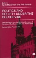 Tapa de Politics and society under the Bolsheviks