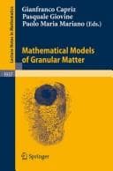Tapa de Mathematical models of granular matter