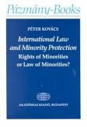 Tapa de International law and minority protection