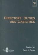 Tapa de Directors' Duties and Liabilities (Association of European Lawyers)