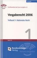 Tapa de Vergaberecht 2006