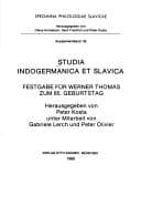 Tapa de Studia indogermanica et slavica