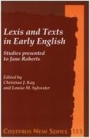 Tapa de Lexis and texts in early English