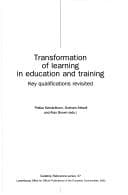 Tapa de Transformation of learning in education and training
