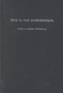 Tapa de This is not architecture