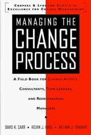 Tapa de Managing the change process