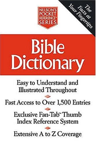 Tapa de Bible Dictionary Nelson's Pocket Reference Series