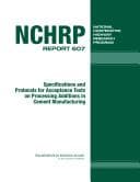 Tapa de Specifications and protocols for acceptance tests on processing additions in cement manufacturing
