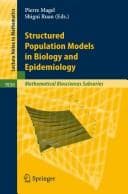Tapa de Structured population models in biology and epidemiology