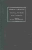 Tapa de GLOBALISATION: STUDIES IN ANTHROPOLOGY; ED. BY THOMAS HYLLAND ERIKSEN. ERIKSEN