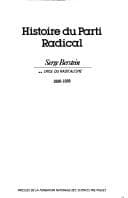 Tapa de Histoire du Parti radical