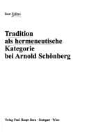 Tapa de Tradition als hermeneutische Kategorie bei Arnold Schönberg