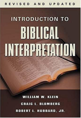 Tapa de Introduction to biblical interpretation