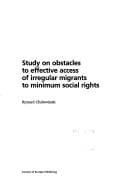 Tapa de Study on obstacles to effective access of irregular migrants to minimum social rights