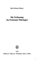 Tapa de Die Verfassung des Freistaats Thüringen