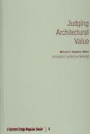 Tapa de Judging Architectural Value
