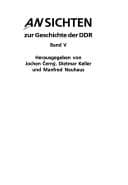 Tapa de Ansichten zur Geschichte der DDR