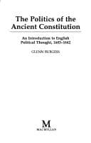 Tapa de The politics of the ancient constitution