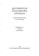 Tapa de Documentum Asiae Minoris antiquae